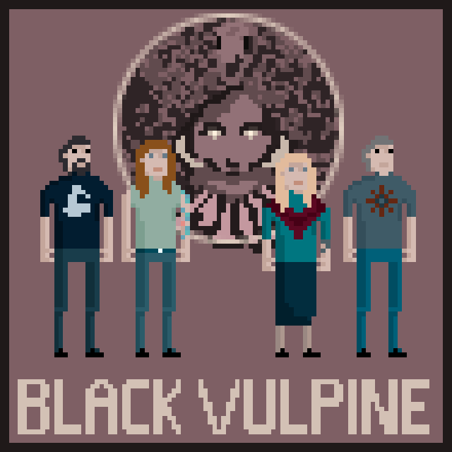 Black Vulpine Pixel Art