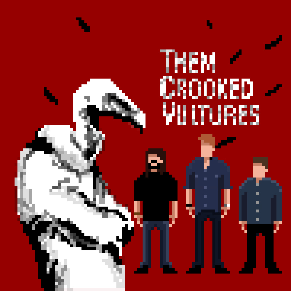 Them Crooked Vultures Pixel Art